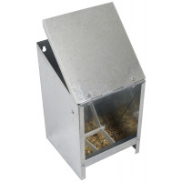 Olba Futtertrog Schräger Deckel - Futtertrog - 2.5 kg Zink