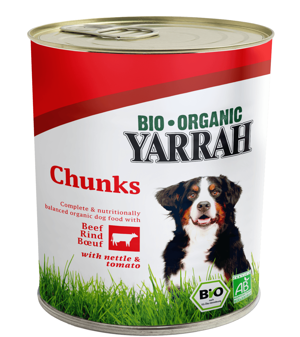 Yarrah Hund Bröckchen Huhn/Rind mit Brennnesseln & Tomate 6x820 gr