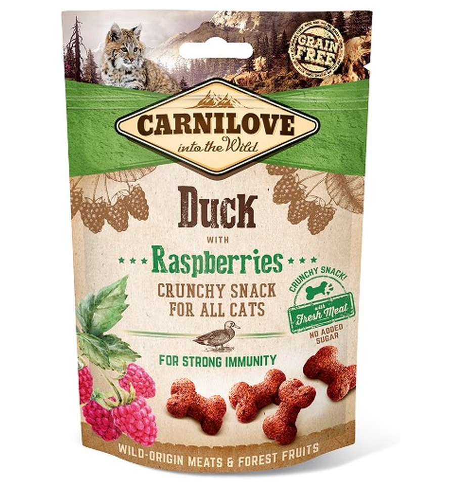 Carnilove Cat Crunchy Snack Duck with Raspberries 50 G