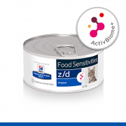 Hills Prescription Diet Feline Z/D Food Sensitivities 24x156 gr mit ActiveBiome+