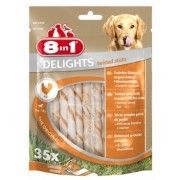 8in1 Delights Chicken Twisted Sticks gesunder Kausnack für Hunde 35 Stück (190g)
