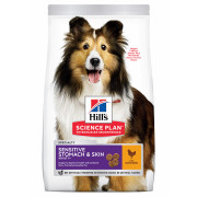 14kg HILL'S SCIENCE PLAN Hund Adult Sensitive Stomach & Skin Medium Huhn Trockenfutter