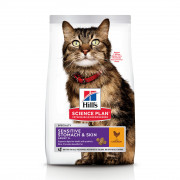 7kg HILL'S SCIENCE PLAN Katze Adult Sensitive Stomach & Skin Huhn Trockenfutter