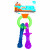 Nylabone Puppy Teething Pacifier Flexible - Hundespielzeug - Speck 215x100x38 mm 108 g Rosa Blau Grün Bis 7kg Xs