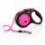Flexi Roll-Leine New Neon Tape M 5 m - Hundeleine - Schwarz&Rosa