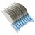 Moser Aufsteckkamm Nr.8 - Haarschneider - 25 mm Hellblau