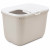 Savic Katzentoilette Hop In 38.5 x 58 x 39.5 cm - Katzenklo - Weiß&Mokka