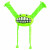 Rogz Grinz Flossy Limette - Hundespielzeug - L