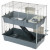 Ferplast Kaninchenkäfig Rabbit 100 Doppel - Tierunterkunft - 95x57x93.5 cm Grau