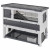 Ferplast Kaninchenstall Grand Lodge 140 Plus - Tierunterkunft - 134x73x117 cm Grau