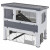 Ferplast Kaninchenstall Grand Lodge - Tierunterkunft - 115.5x73x110 cm Grau Weiß