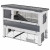 Ferplast Kaninchenstall Grand Lodge 140 - Tierunterkunft - 134x73x110 cm Grau Weiß