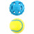 All For Paws Dual Fetch Ball - Hundespielzeug - 6.3x6.3x6.3 cm Gelb Blau