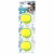 All For Paws Squeeze Tpr Tennisball 3er Pack - Hundespielzeug - 6,3x6,3x6,3 cm Gelb Blau