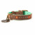 Dwam Halsband Joplin Braun&Türkis&Orange - Hundehalsband - 27-33 x 2 cm
