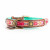 Dwam Halsband Boho Rosa Pink&Türkis - Hundehalsband - 29 - 39 x 2.5 cm