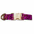 Dogguo Zebra Halsband Lila&Braun - Hundehalsband - 22-36 cm
