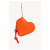 Dogguo Heart Kotbeutelhalter - Hundeleine - 10x10x3 cm Orange Für Hunde Einheitsgröße