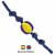 Kong Jaxx Brights Ball W/Rope - Hundespielzeug - Ø7 x 20 cm Medium