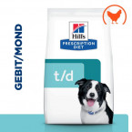 10kg Hills Prescription Diet t/d Trockenfutter Hund (Zhnen und Zahnfleisch)